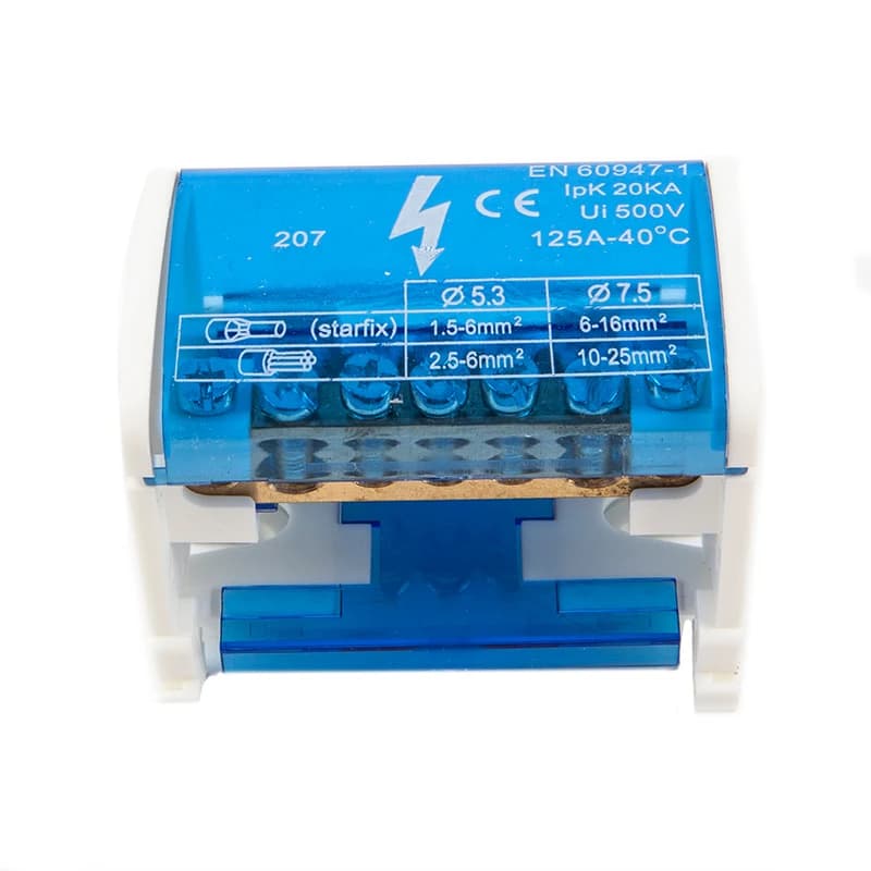 DIN Rail Terminal Block | WKH207 Modular Power Distribution | Secure Connection System - Thumbnail 3