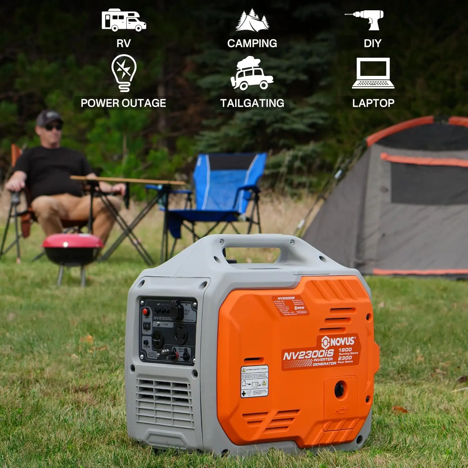 Ultra-Quiet 2300W Portable Inverter Generator | CO Shield Technology | For Home Backup & Outdoor Power - Thumbnail 5