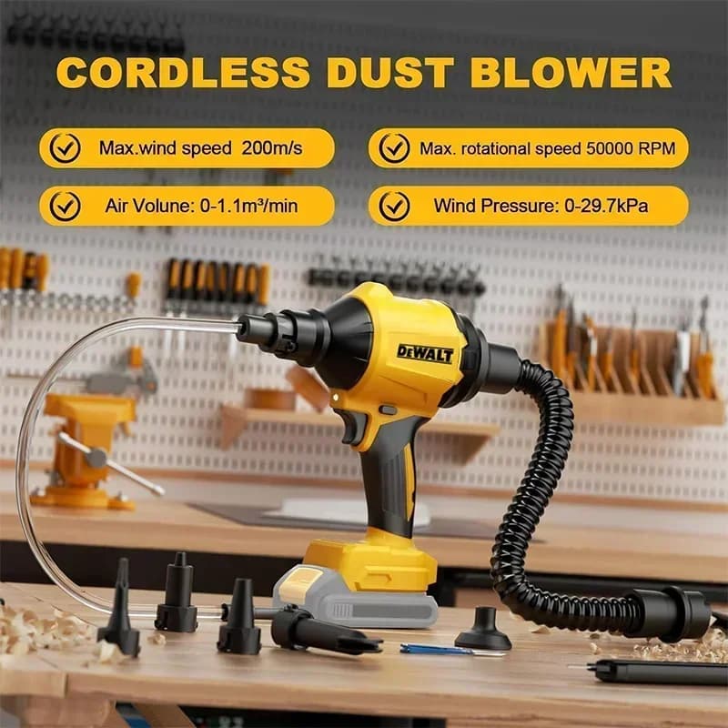 DeWalt 20V MAX Cordless Air Blower | Brushless Motor | High-Power Dusting & Inflating Tool - Thumbnail 3