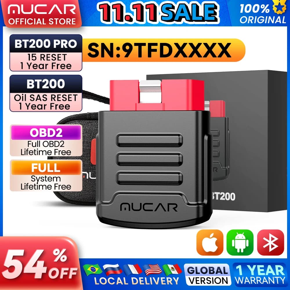 BT200 Automotive Diagnostic Scanner | OBD2 Bluetooth WiFi | 15 Reset Functions All Cars - Thumbnail 2