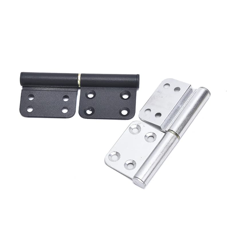 4 Inch Aluminum Flag Hinge | Detachable Black Kitchen Door Hinge | X2 Set Hardware - Thumbnail 2