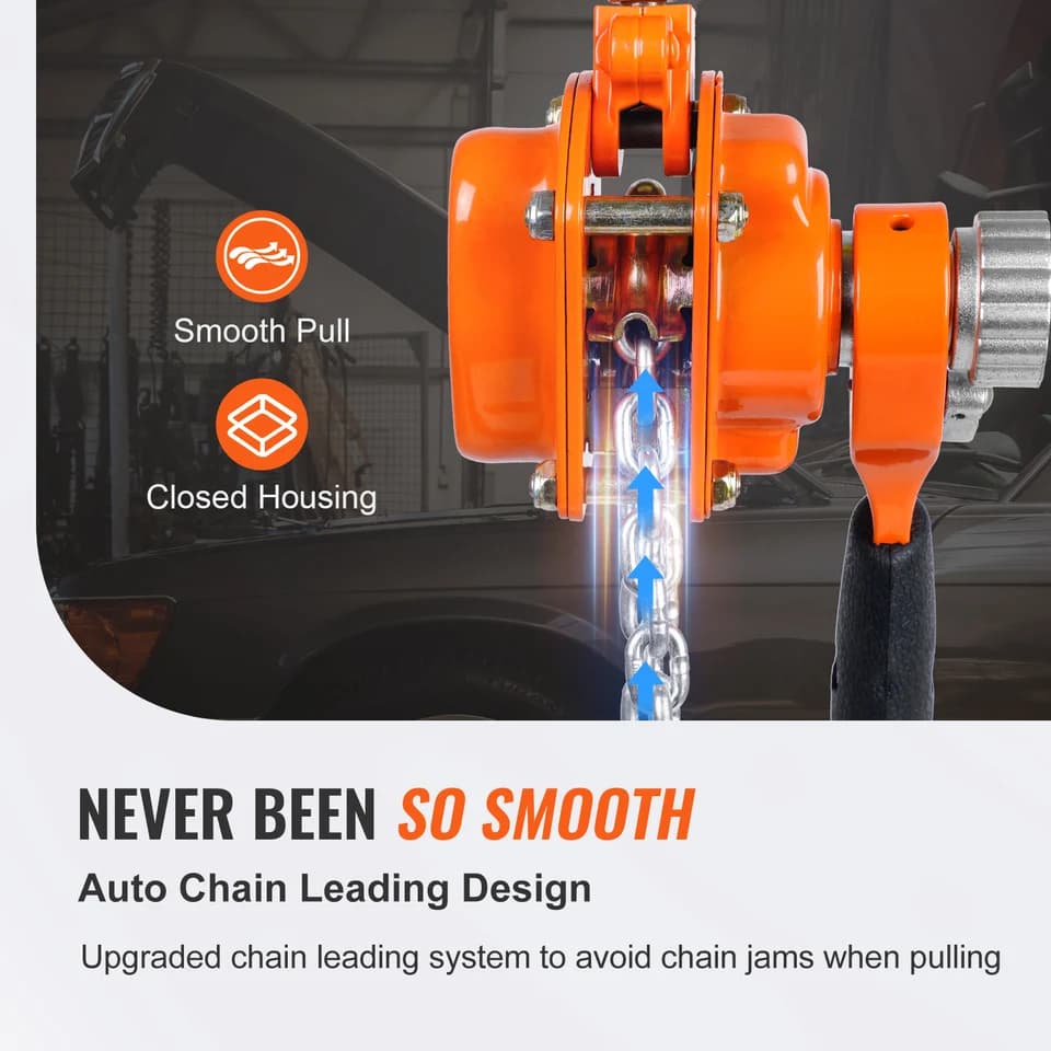 Lever Hoist | 0.5 Ton Capacity | 10ft G80 Galvanized Chain - Thumbnail 5