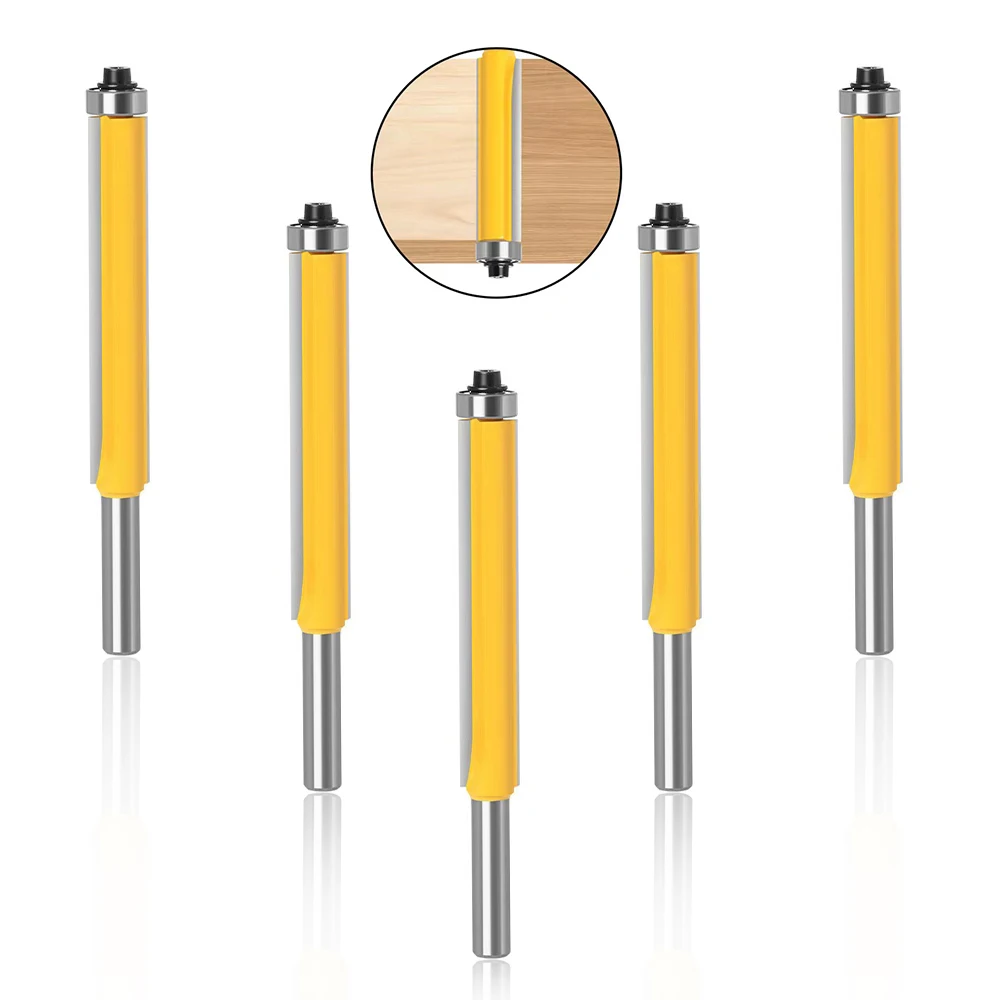 Trim Router Bit | 1/4 Shank & 8mm Bearing | Professional Wood Template Pattern Cutter - Thumbnail 4