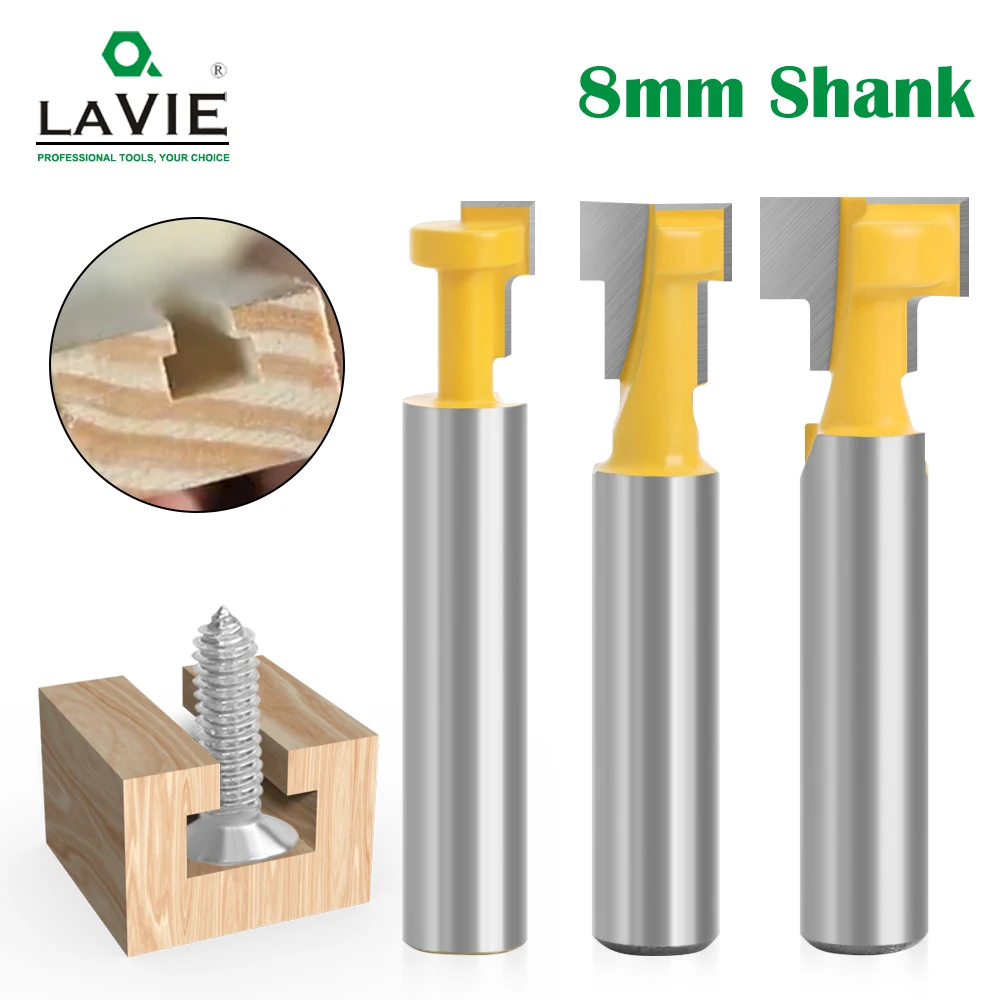 T-Slot Router Bit Set | 8mm Shank Keyhole & Hex Bolt Milling | For Wood & Plastics - Thumbnail 2
