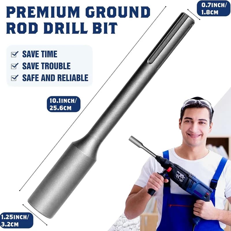 SDS-MAX Ground Rod Driver Kit | Heavy-Duty for 5/8 & 3/4 Steel Rods | Compatible with DeWalt, Makita - Thumbnail 5