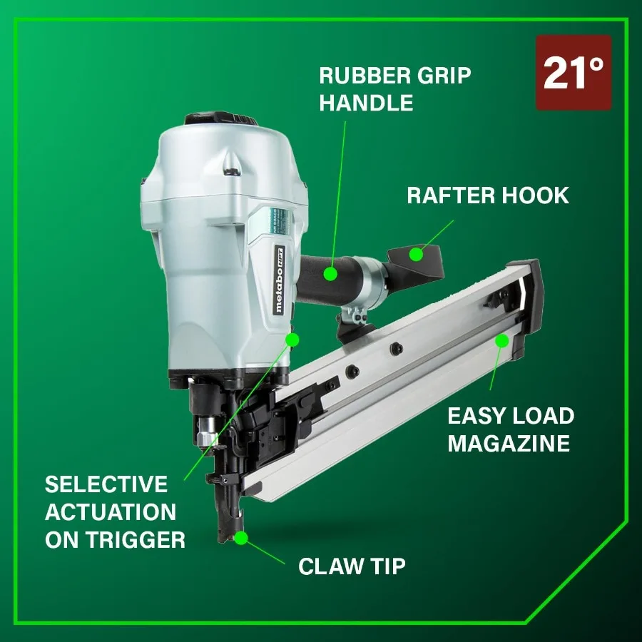 Pro-Preferred Framing Nailer | Tool-less Depth Adjustment | Heavy-Duty Pneumatic Power Nailers - Thumbnail 3