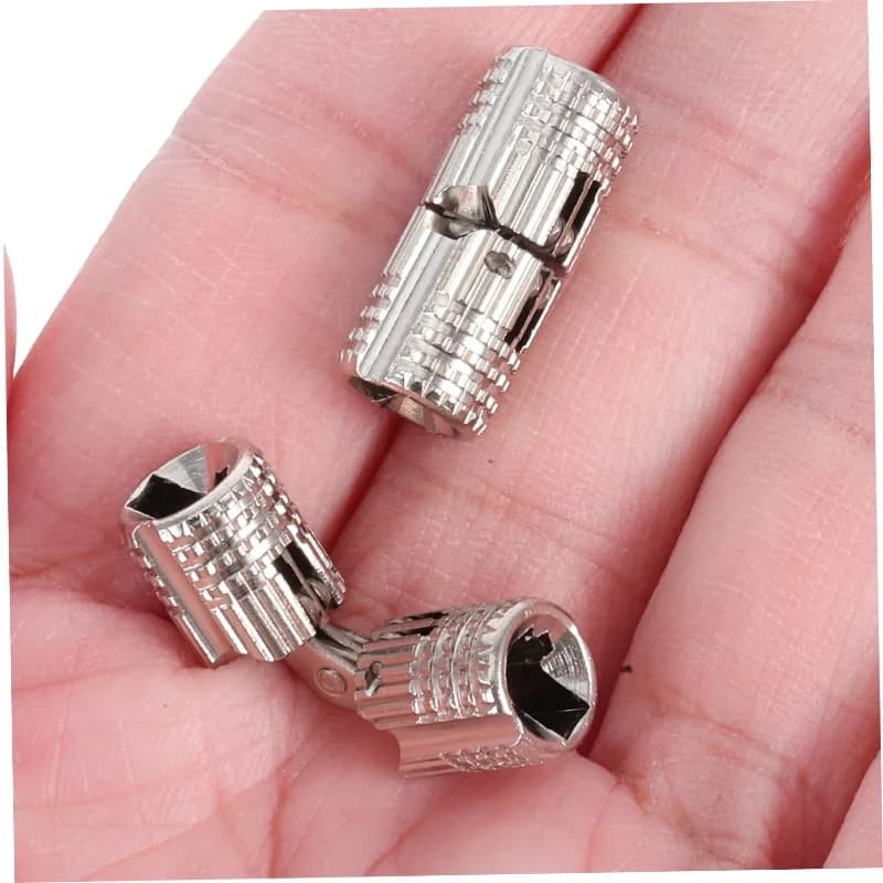 Door Hinges 8-16mm | Brass Cylindrical Invisible Hinge | Gold/Silver Furniture Hardware 1PC - Thumbnail 2