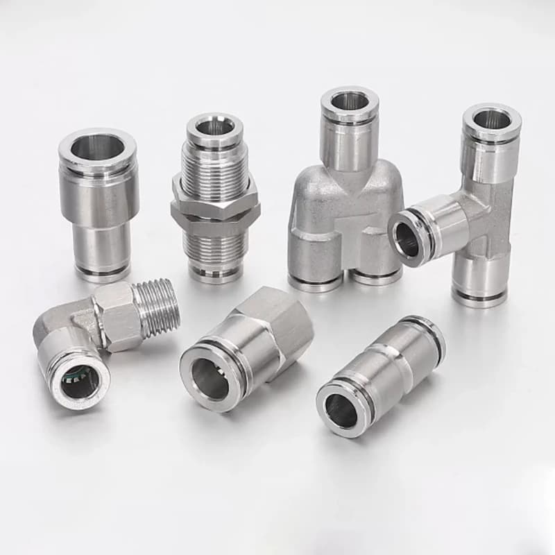 Pneumatic Fitting Quick Release | 304 Stainless Steel BSP | Push-in Hose Connectors - Thumbnail 3