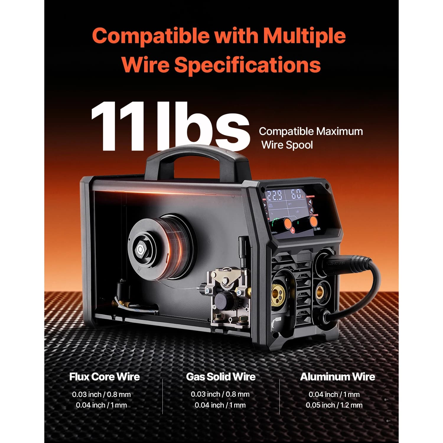 200A Multi-Process Welder | MIG, TIG, Stick & Flux Core | LCD Digital Control - Thumbnail 6