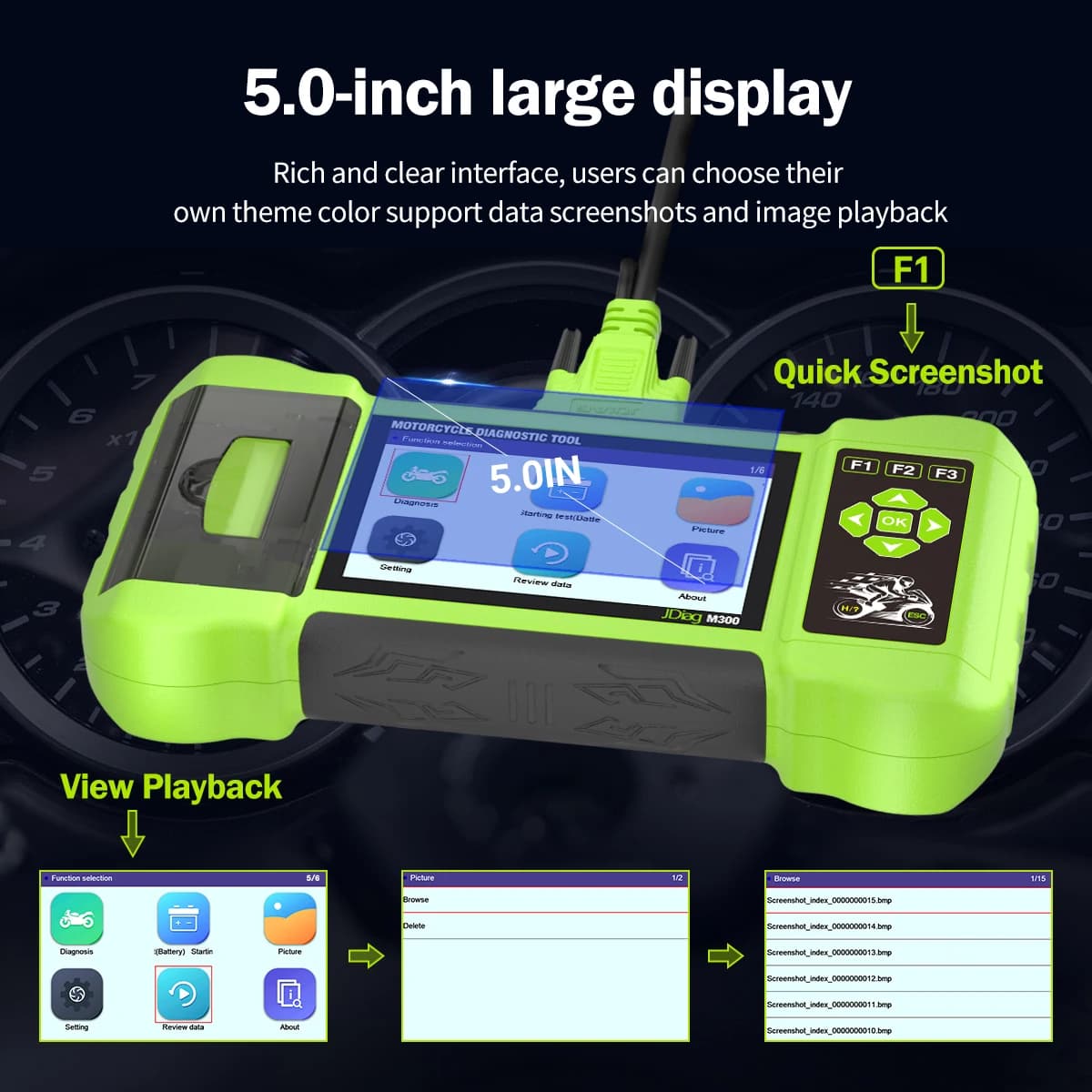 Diagnostic Scanner | OBD2 Moto Tool for BMW, Harley, Honda | Read ABS & Engine Codes - Thumbnail 5