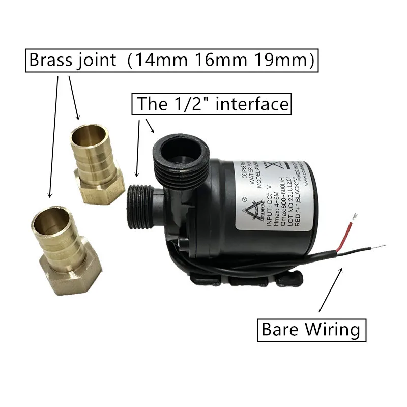 DC Submersible Water Pump | 12V/24V 800L/H High Pressure | Ultra Quiet Brushless Motor with Quick Break Joint - Thumbnail 4