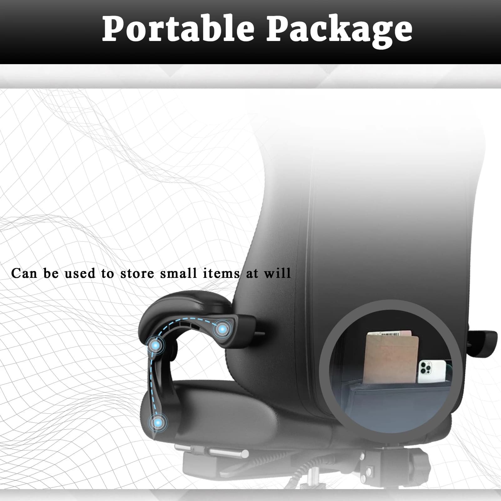 Gaming Chair with Pocket Spring Pad | Height Adjustable Ergonomic Chair | Includes Footrest - Thumbnail 4