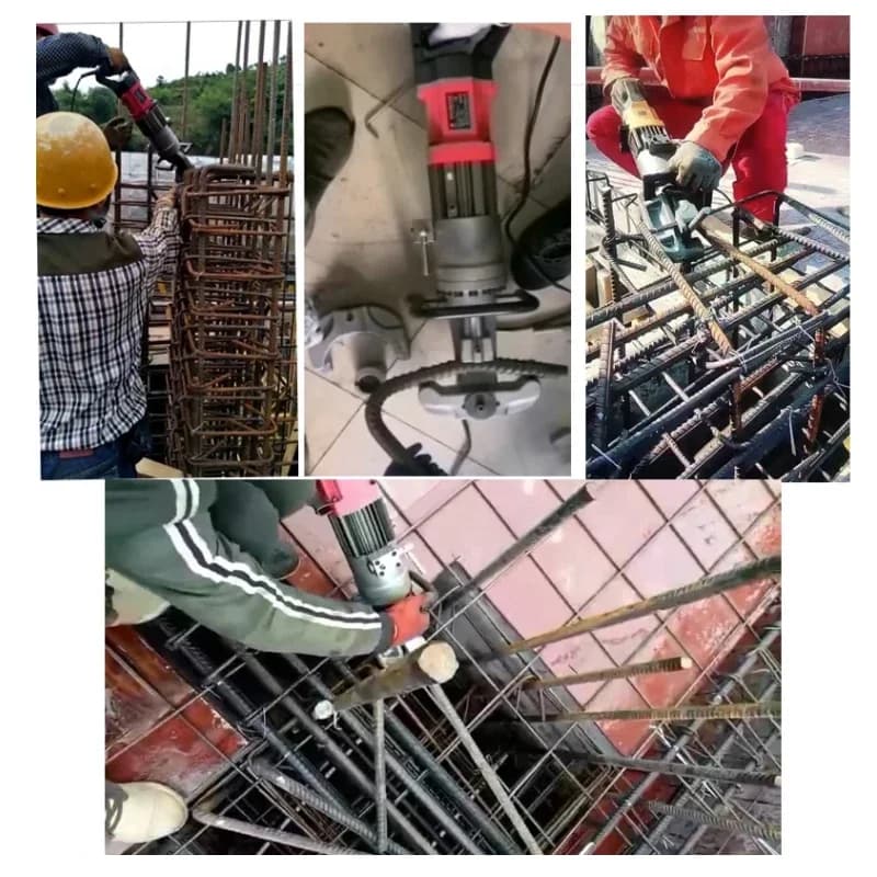 Portable Rebar Bender | Electric Hydraulic Tool for 4-25mm Steel Bar | Fast Bending & Straightening - Thumbnail 3