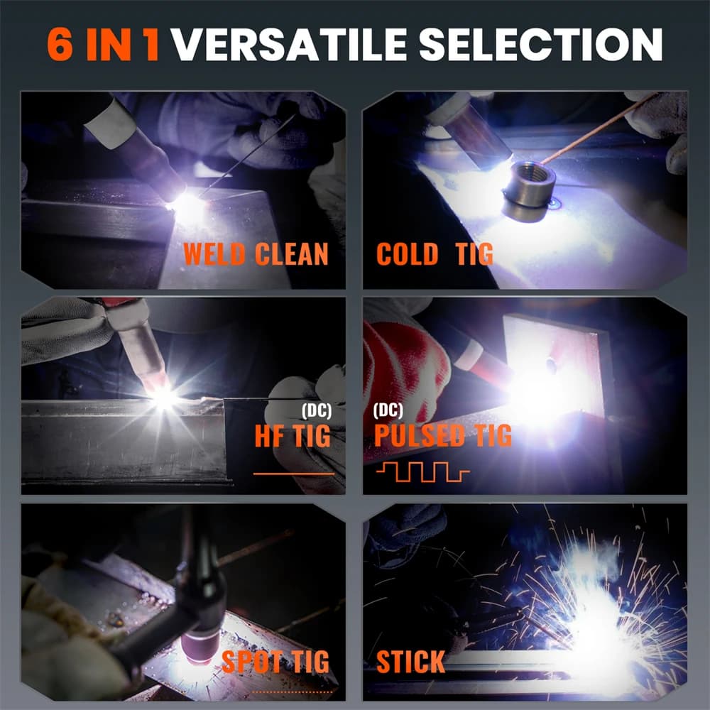HITBOX TIG200PRO 6 in 1 Welding Machine Spot Pulsed HF TIG MMA ARC Force LED Digtal Display IGBT lnverter Cold Welder Tool 2T/4T - Thumbnail 4