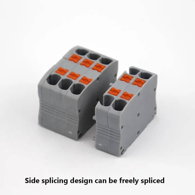 DIN-Rail Terminal Block | Multi-Way Push-In Connector for Secure Electrical Wiring - Thumbnail 4