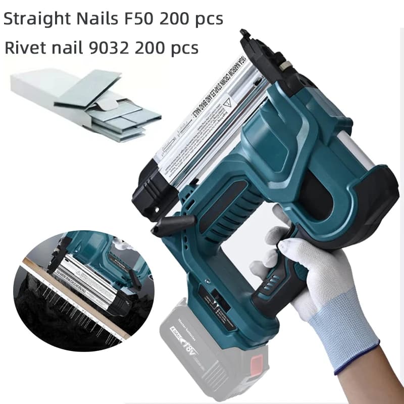 Heavy-Duty Cordless Nailer/Stapler | 18GA for Upholstery & Carpentry | Makita Battery System - Thumbnail 3