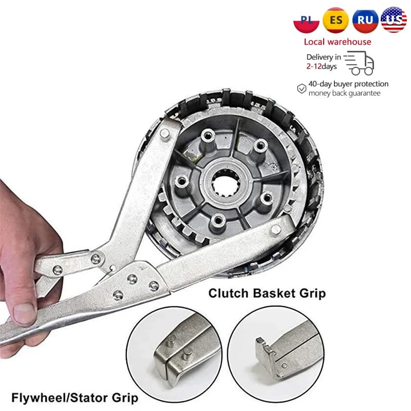 Motorcycle Clutch Tool | Hub & Flywheel Holder | Secure Repair & Removal Wrench - Thumbnail 2