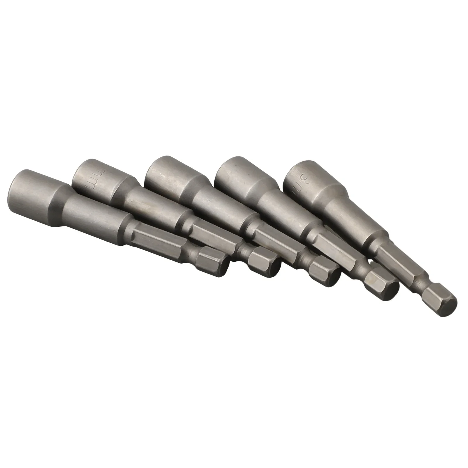 8mm Magnetic Hex Socket Set | 5Pcs Silver Tek Bits | Roofing & Cladding Screw Driver - Thumbnail 3