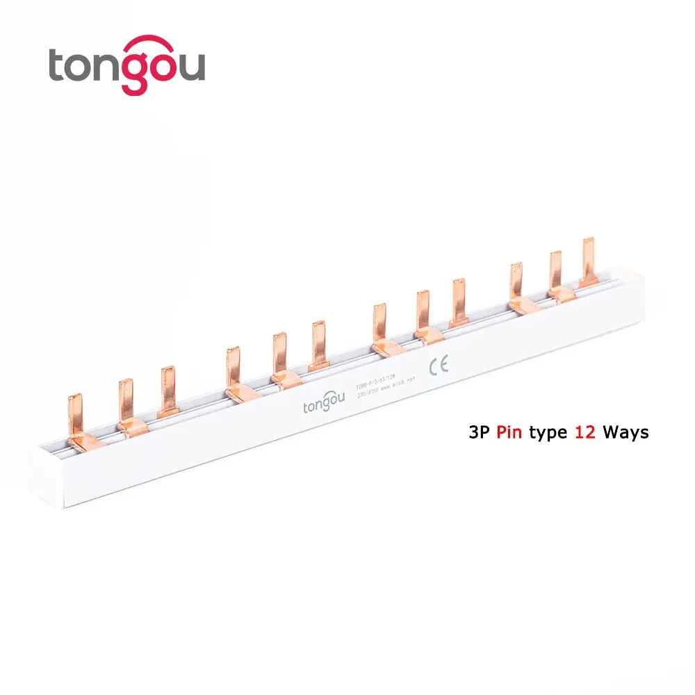 63A Copper Busbar | Fork-Type Electrical Connector for Circuit Breaker & Distribution Panels - Thumbnail 4