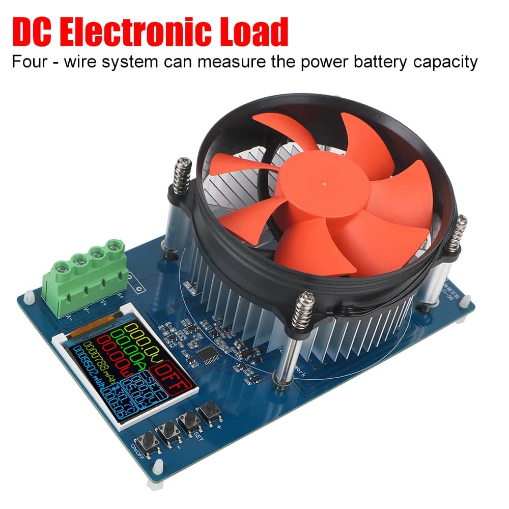 150W DC Electronic Load Tester | 4-Wire Battery Analyzer & Discharger | US Plug - Thumbnail 4
