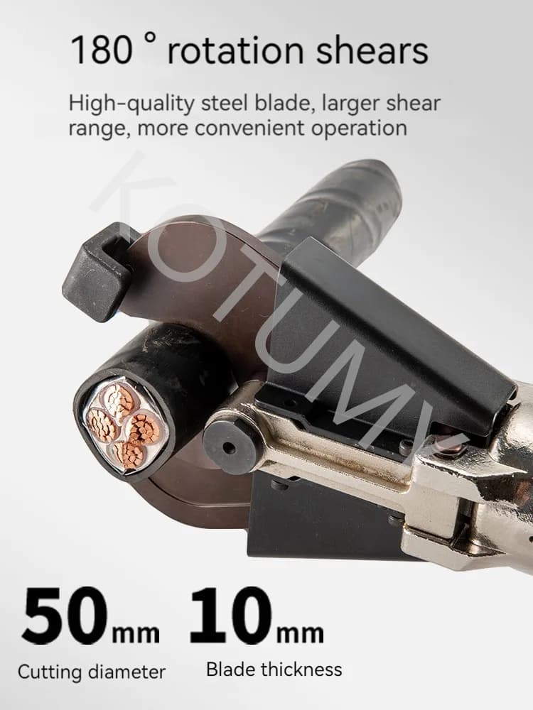 Rechargeable Hydraulic Crimping Tool | Portable Copper & Aluminum Cable Terminal Crimper - Thumbnail 4