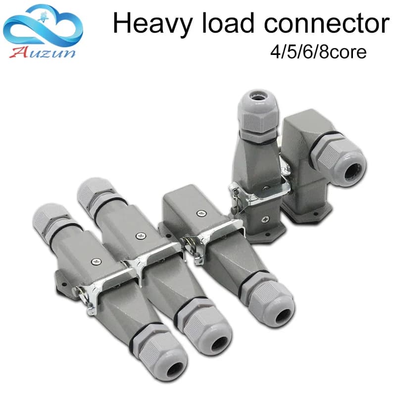 Heavy-Duty Waterproof Industrial Connector | HDC-HA Series | 4-8 Pin | 10A/16A Rated - Thumbnail 2