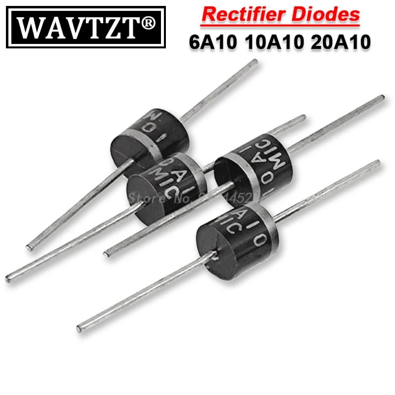 High-Performance 10A/20A 1000V Rectifier Diodes | 50-Pack Axial R-6 DIP | Premium Electrical Components - Thumbnail 3