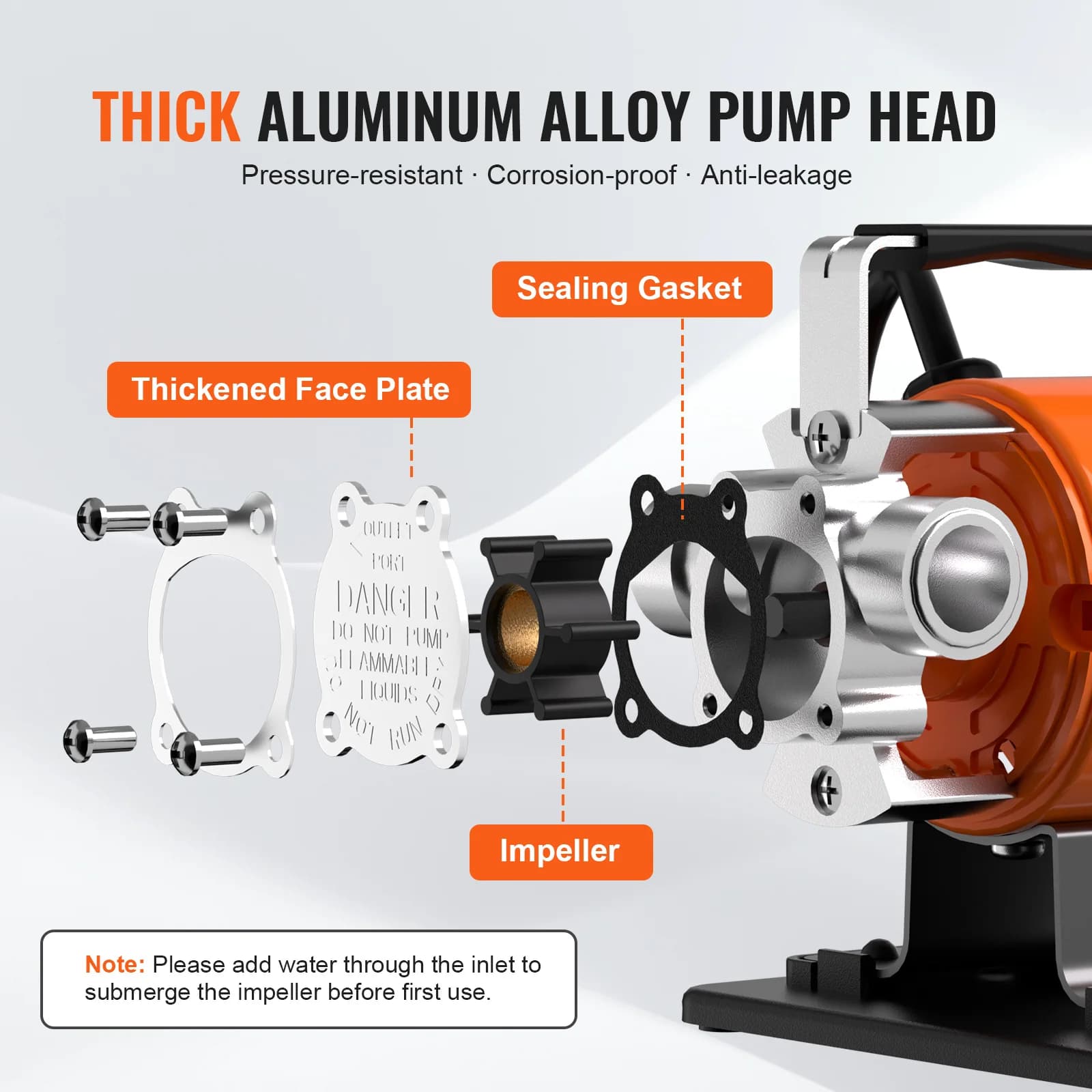 Electric Utility Pump | 360GPH 120V AC | Garden, Pool & Rain Barrel Transfer - Thumbnail 5