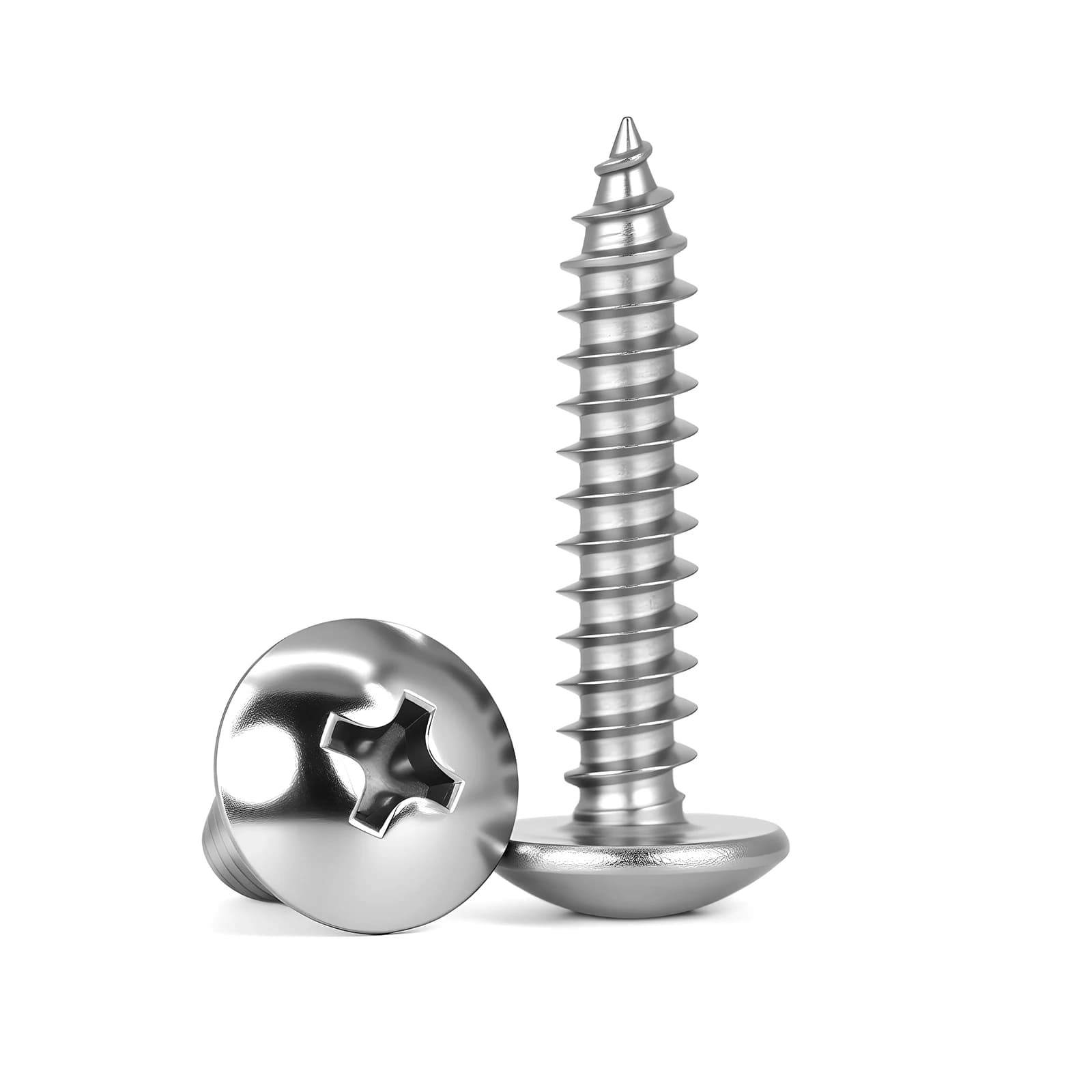 Truss Head Screws | 304 Stainless Steel Phillips Self-Tapping | M3-M6 Mushroom Head - Thumbnail 3