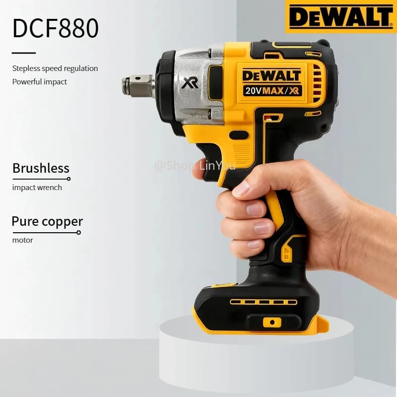 DEWALT DCF880 Lithium Battery Brushless Impact Wrench 20V Detachable Tire High Torque High Speed Powerful Disassembly Tool - Thumbnail 2