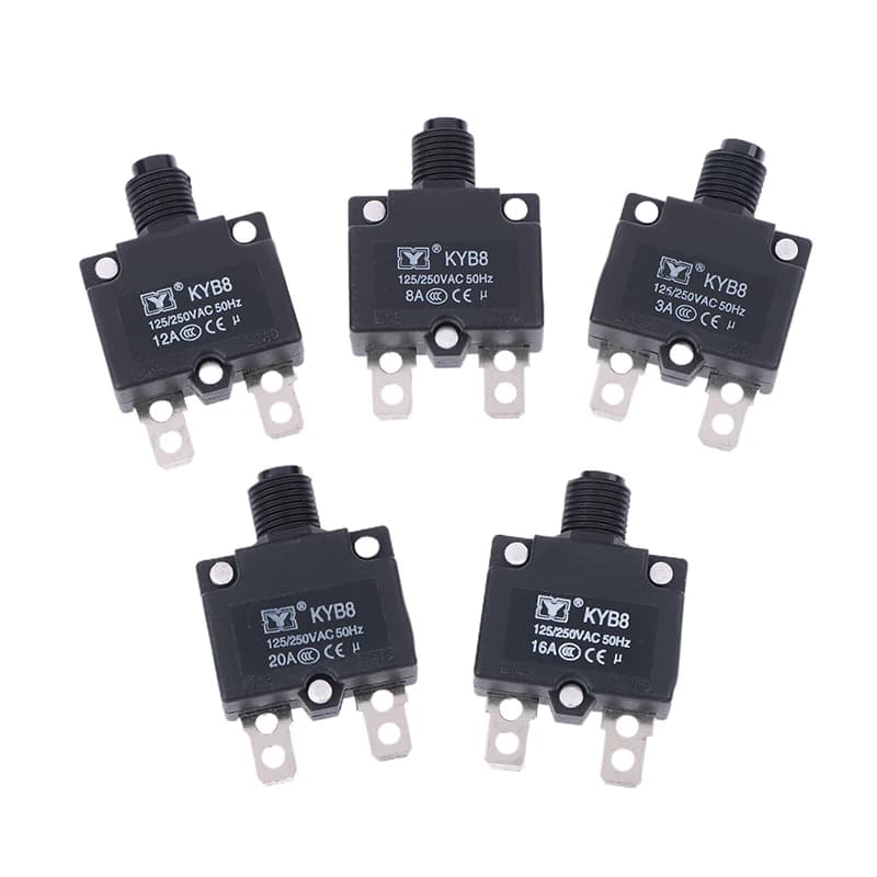Series Circuit Breaker | Overload Protector Switch | 125/250VAC | 3A-20A Capacity - Thumbnail 5