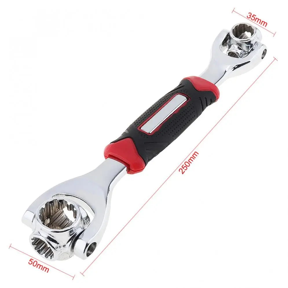 Universal Wrench 48 in 1 Socket Wrench with 360 Degree Rotating Head Spanner Tool for Home Bicycle Car Repair - Thumbnail 4