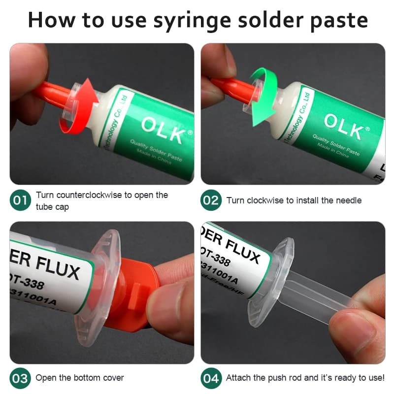 No-Clean Solder Paste | 10cc Precision Flux for PCB Repair & Electronics Soldering - Thumbnail 4