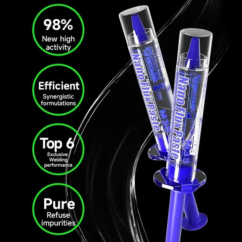 Solder Flux Paste | M35 Nano Formula | 10cc Syringe with Precision Needles for PCB Repair - Thumbnail 3