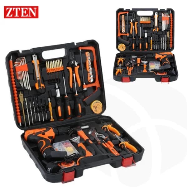 126-Piece Automotive Tool Set | Impact Drill & Mechanic's Toolkit for Car Repair - Thumbnail 3