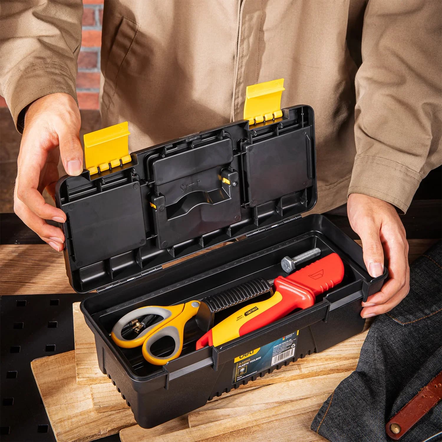 Heavy-Duty Toolbox Bag | Thickened Oxford Cloth & PP Plastic | Multifunctional Household Storage - Thumbnail 4