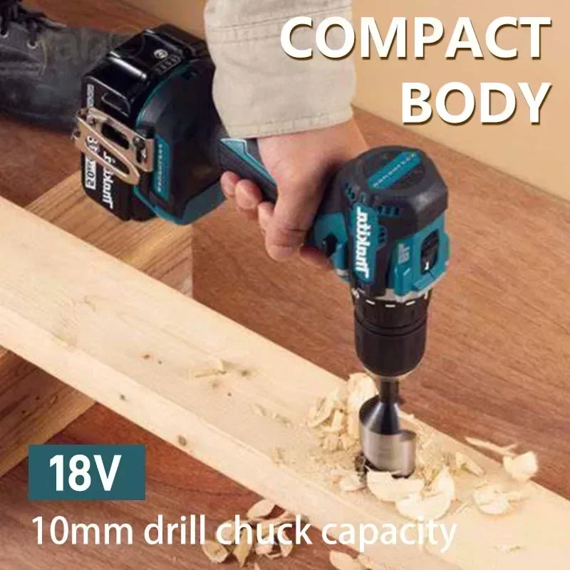 Makita DDF487 10mm Brushless 18V lithium electric rechargeable impact drill large torque screwdriver（No battery） - Thumbnail 3
