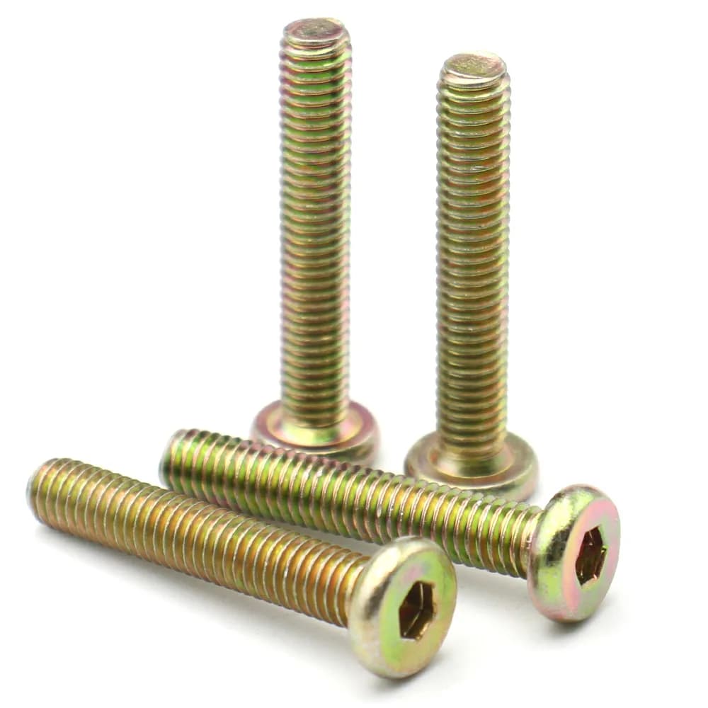 Hex Socket Screws | 10PCS M6 M8 Zinc-Plated | Flat Round Head Connector Bolts - Image 1