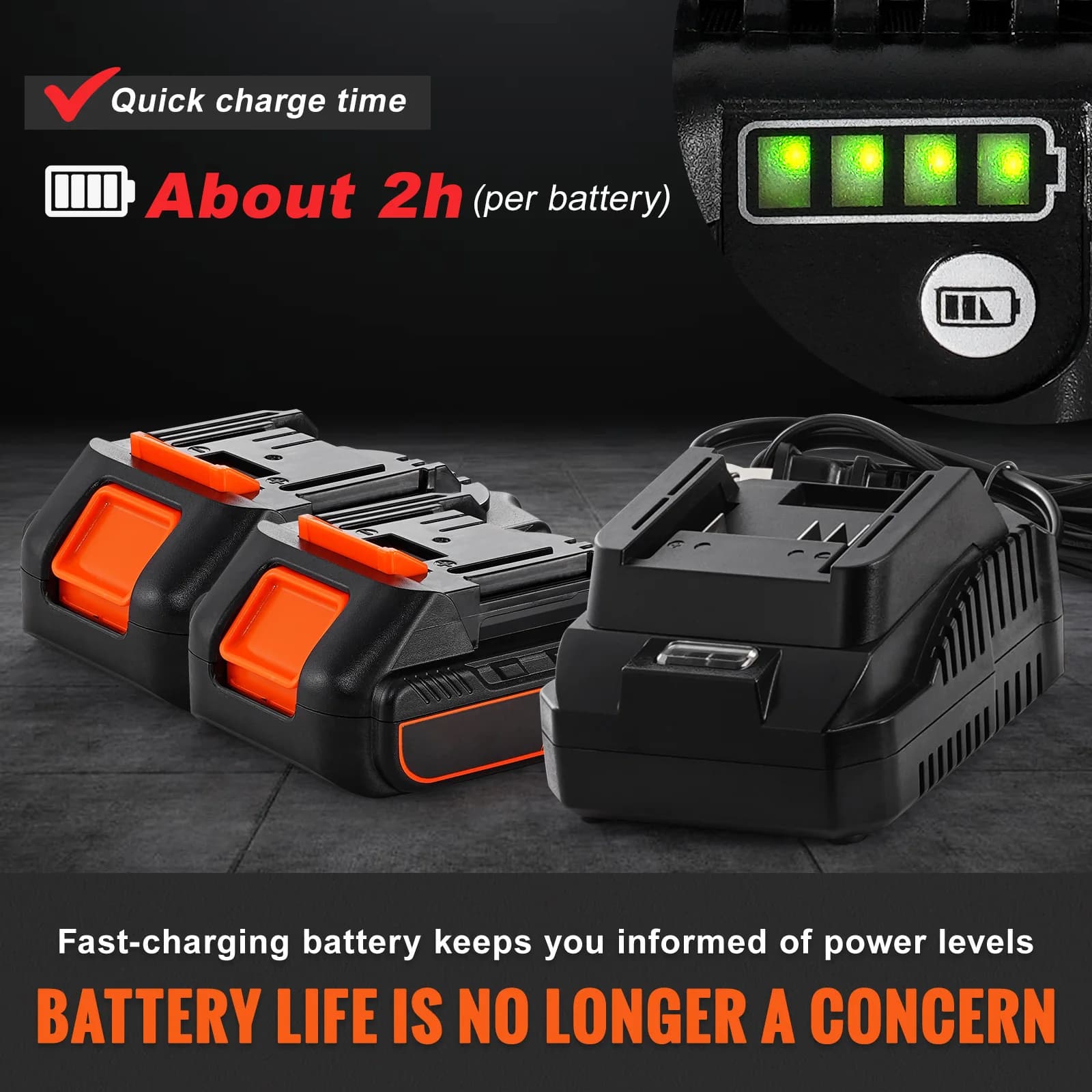 20V Cordless Grease Gun Kit | 10,000 PSI High-Pressure | 2-Battery System & Charger - Thumbnail 4