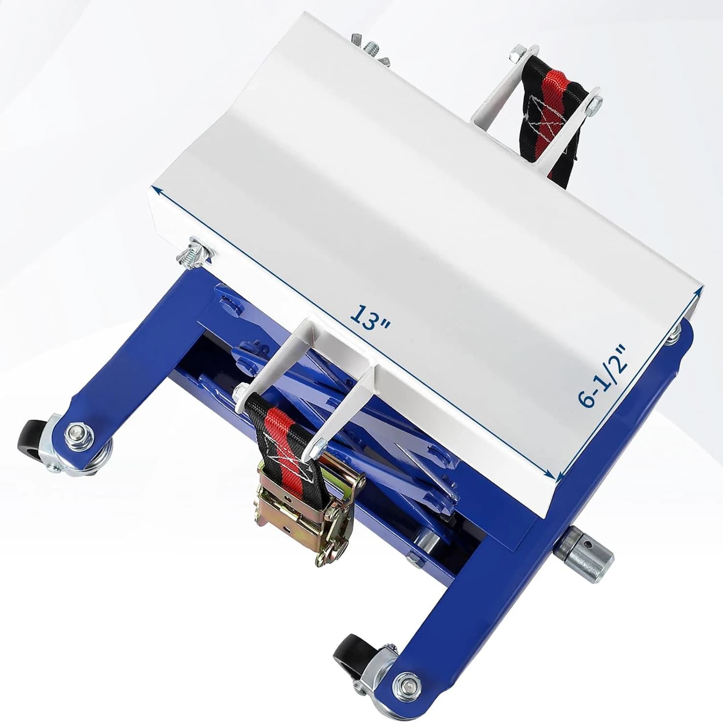 450lb Hydraulic Transmission Jack | Low-Profile Design with Safety Straps for Auto Repair - Thumbnail 3