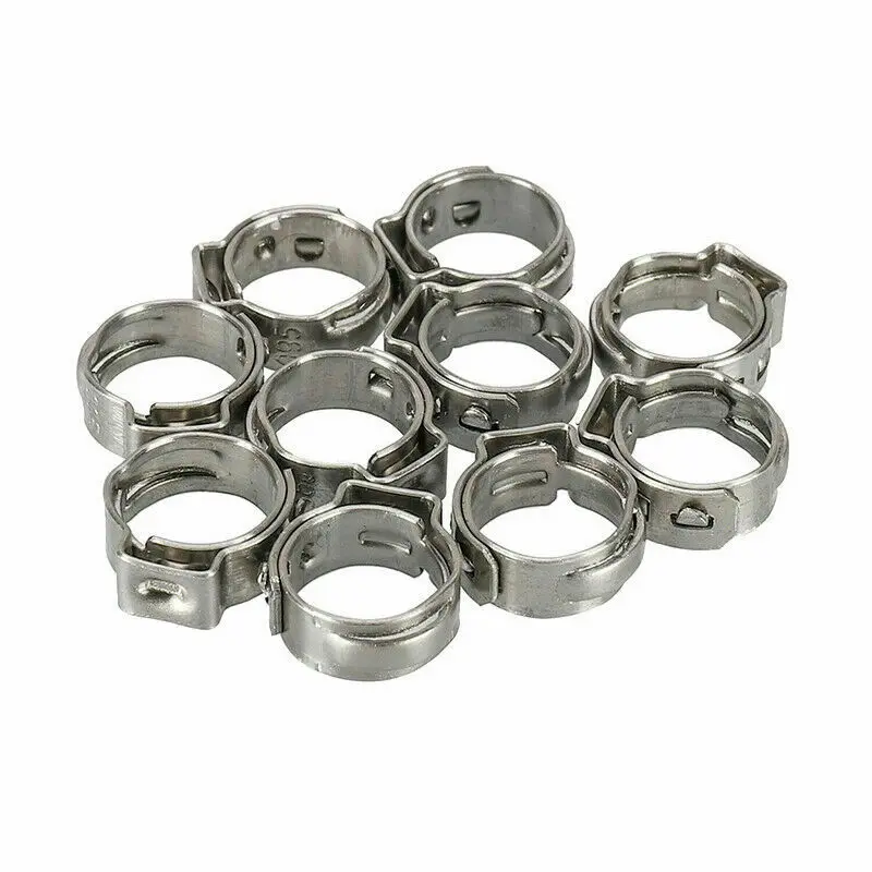 304 Stainless Steel Hose Clamp Set | 25-Piece Assortment | 7-21mm Stepless Adjustment for Secure Sealing - Thumbnail 2