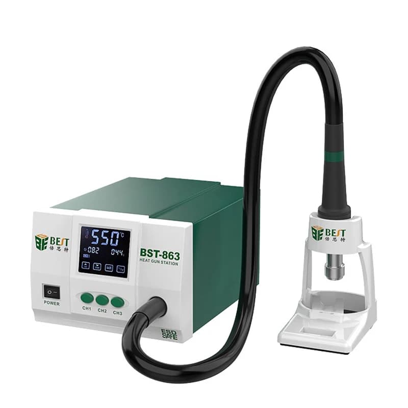 Digital Hot Air Rework Station | Adjustable Temperature Welding Gun for Electronics Repair - Thumbnail 3
