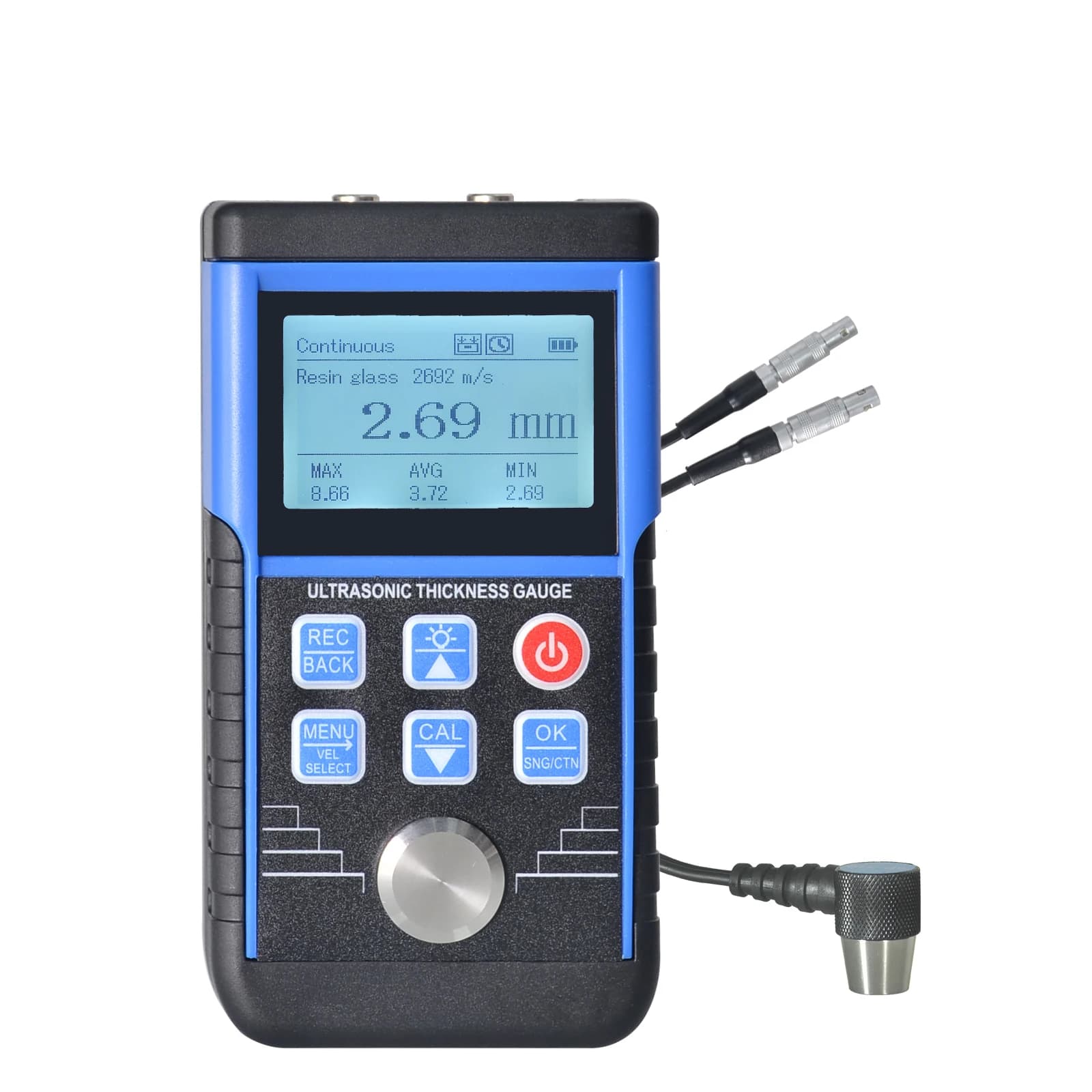 Ultrasonic Coating Thickness Gauge | 1.0-350mm Range | Multi-Material Tester for Automotive & Metal - Thumbnail 2