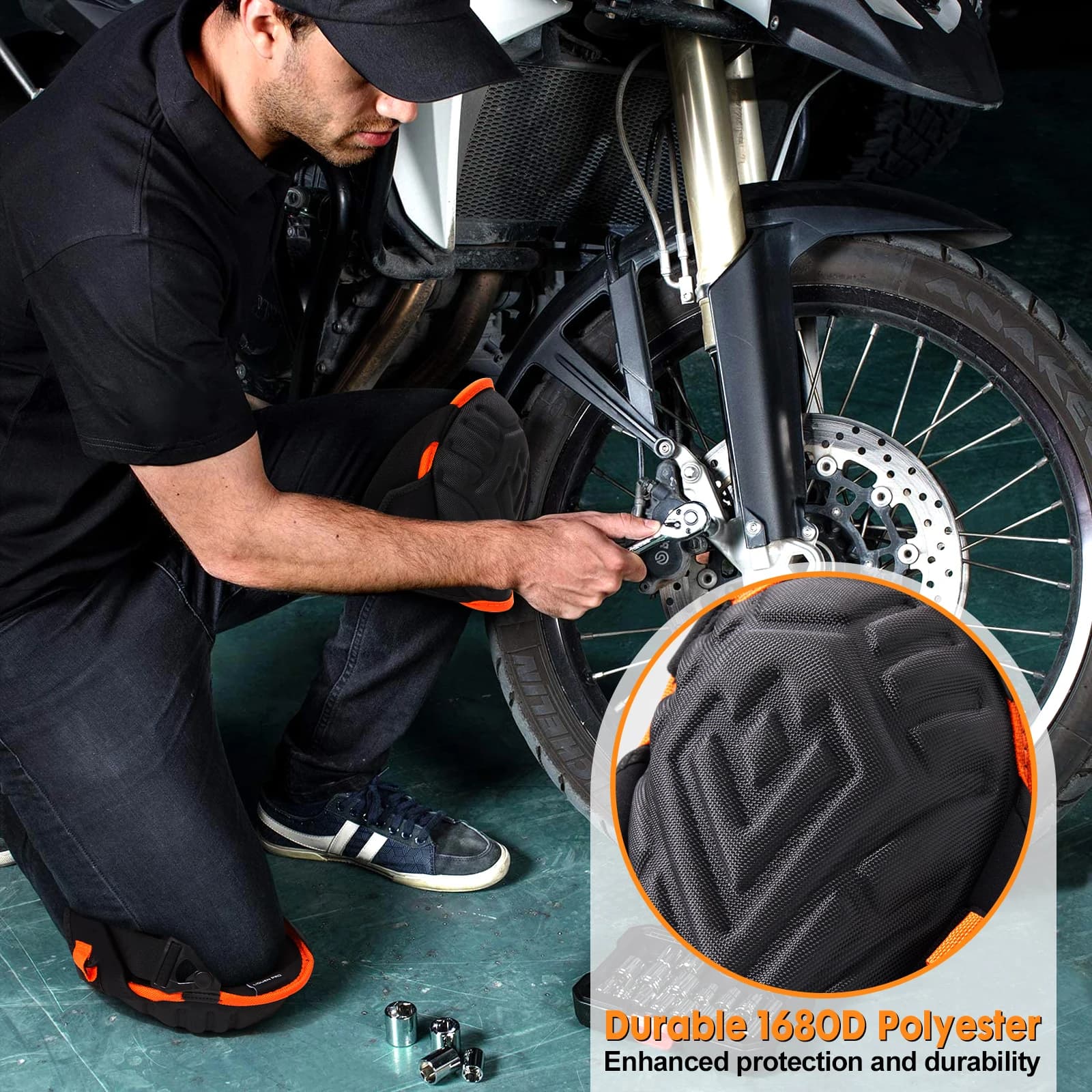 Knee Pads with Gel Cushioning | Heavy-Duty Work Protection for Construction & Carpentry - Thumbnail 5