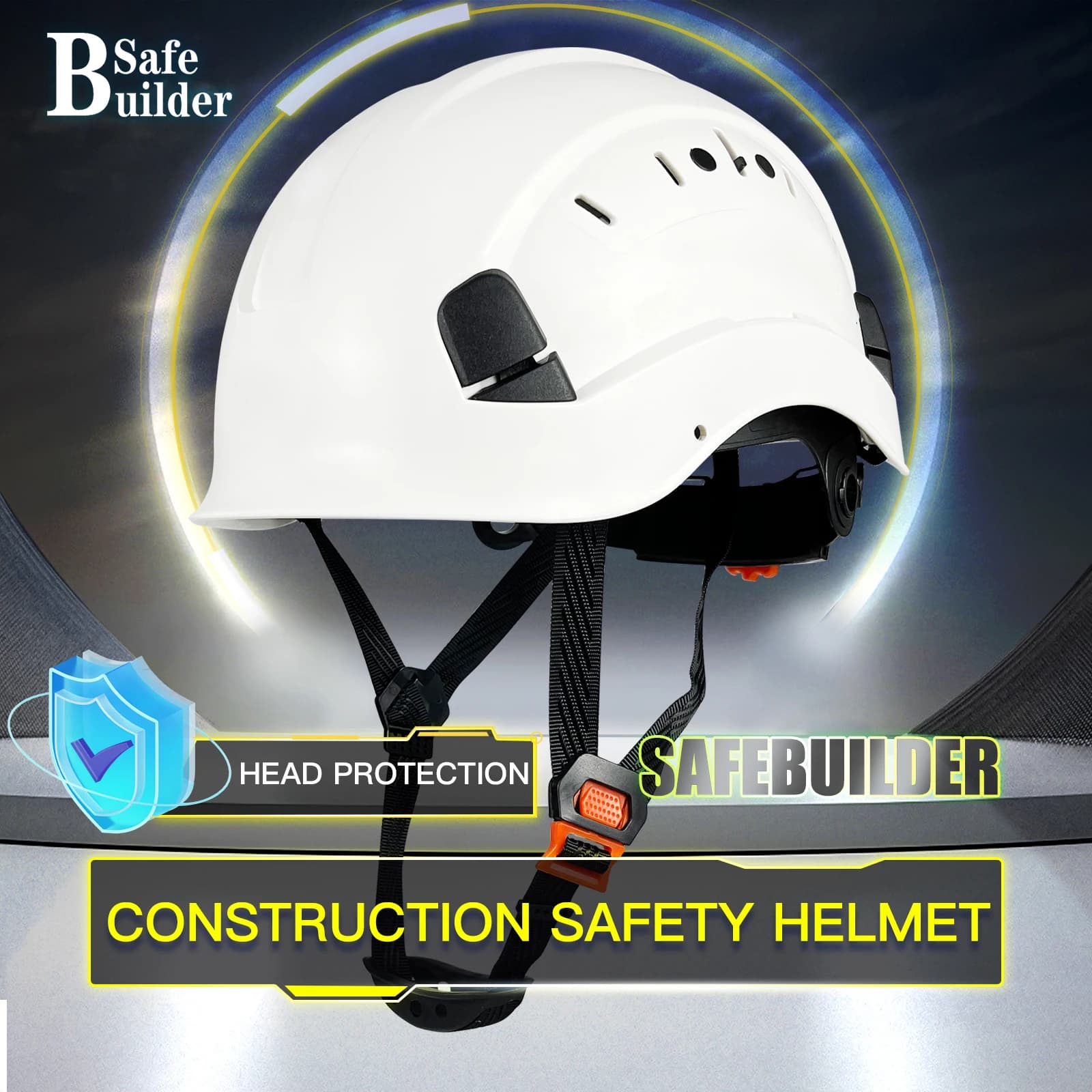 Safety Hard Hat | Slotted Ratchet Adjustable | Industrial Work Helmet for Men & Women - Thumbnail 2