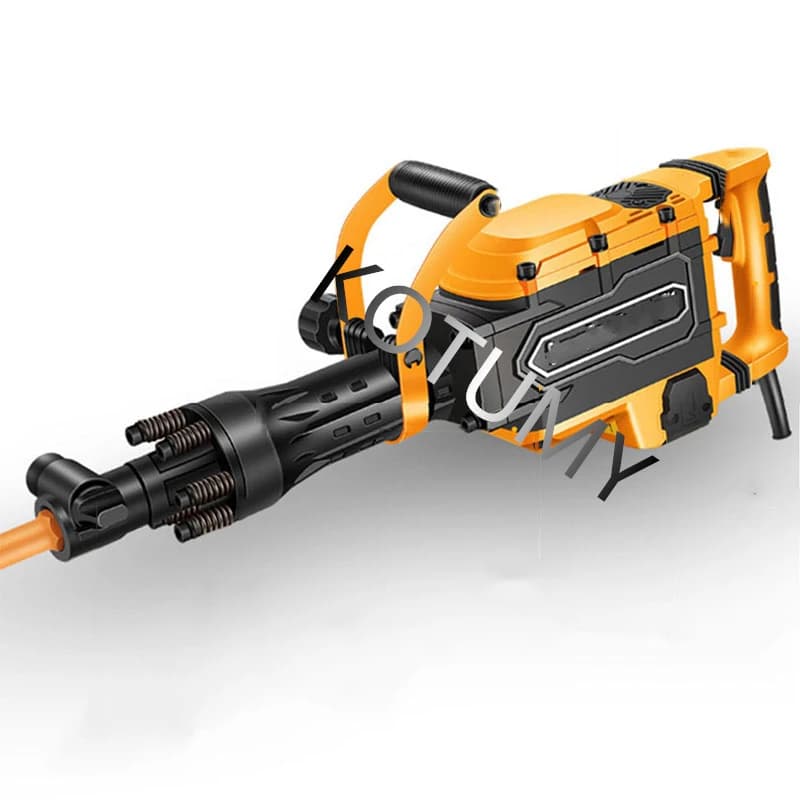 4600W Electric Demolition Hammer | 2050 BPM Concrete Breaker with 3 Chisel Set - Thumbnail 4