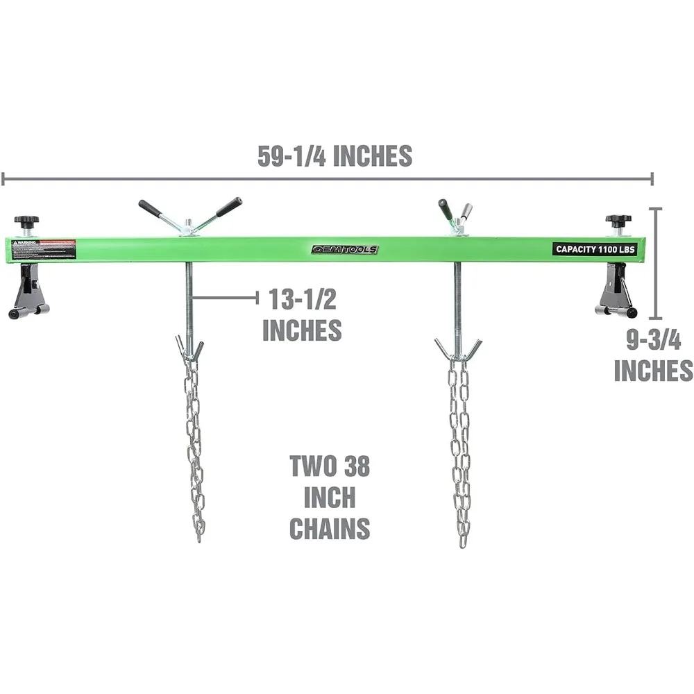 1100 lb Engine Hoist | Heavy-Duty Garage Support System for Mechanics - Thumbnail 2