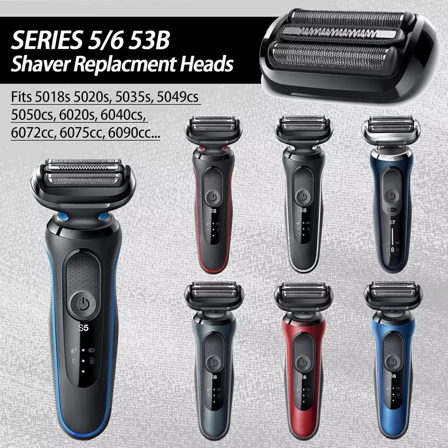 Braun Series 5 & 6 Replacement Foil & Cutter Set | Precision Shaving Head for 5020s, 5035s, 5050cs Models - Thumbnail 5