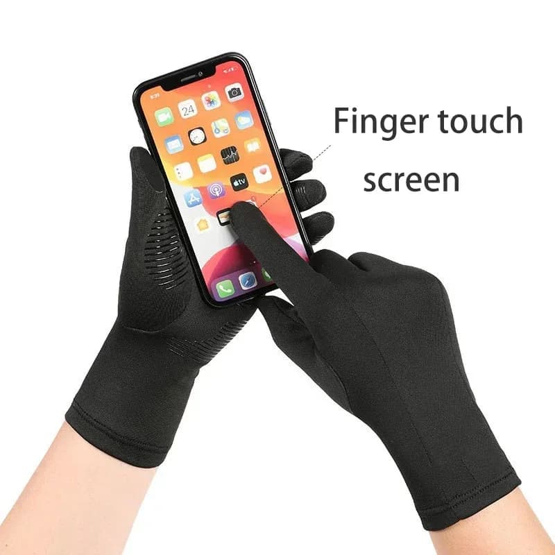 Cold Weather Liner Gloves | Thin Touchscreen Design | Anti-Slip Winter Warmth - Thumbnail 4