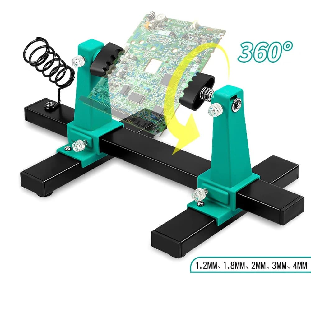 PCB Workstation | 360° Adjustable Circuit Board Holder for Precision Soldering & Repair - Thumbnail 2